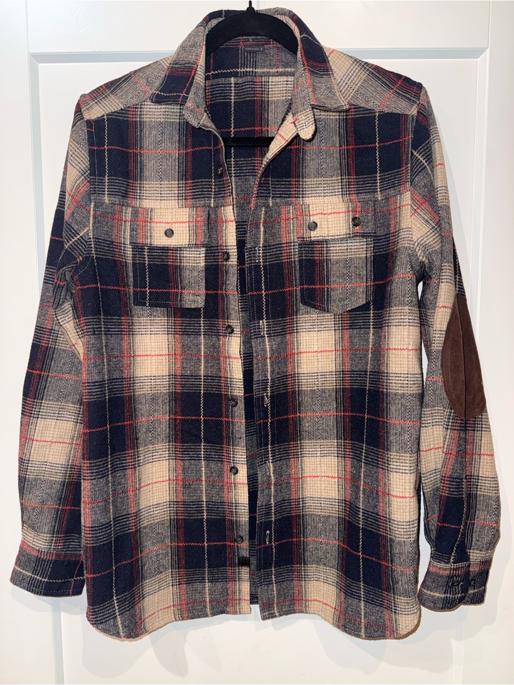 Plaid Comune wool blend flannel shirt
